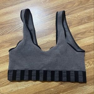 Grey sports bra